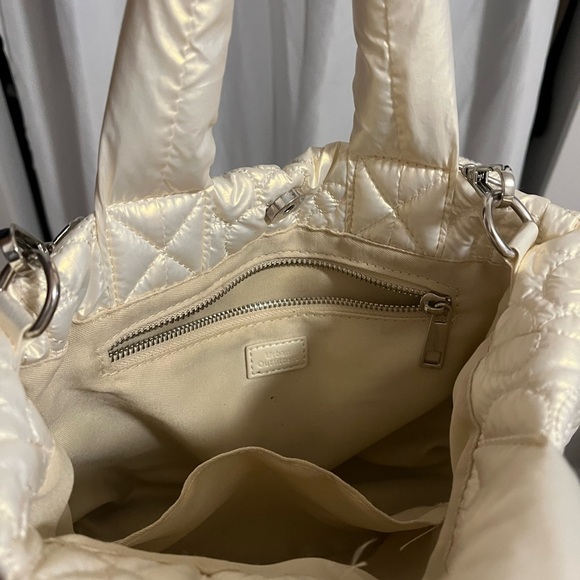 (SOLD) UO White Puffer Bag Smiley Face - Picture 2 of 3